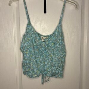 Roxy blue and green crop top‎